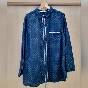 Black and White Polka Dot Button down